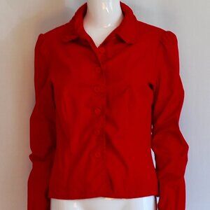 Moschino Jeans Red Cotton Blouse - Italy